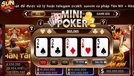 Tham gia chơi Mini poker tai cổng game Sunwin rinh thưởng khủng