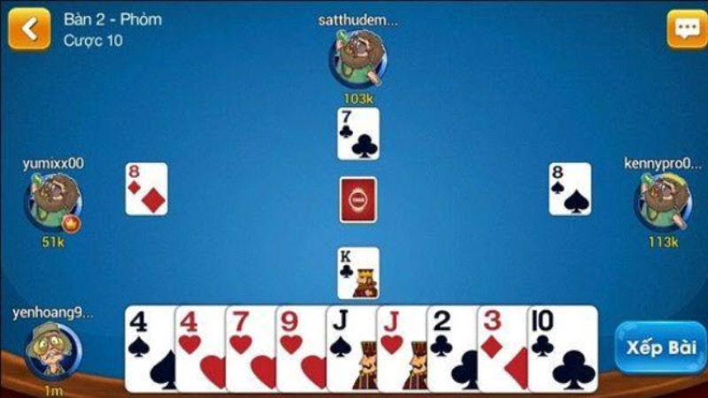 Xếp bài với phỏm tại Sun win