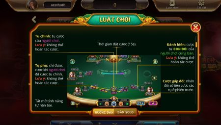 Luật cá cược xì dách hoàng gia tại Sun 20